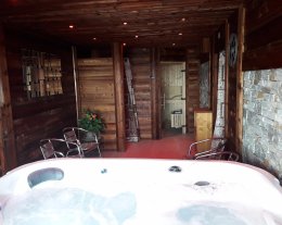Chalet individuel 6 pers haut de gamme, 3 chambres, terrasse, spa, sauna
