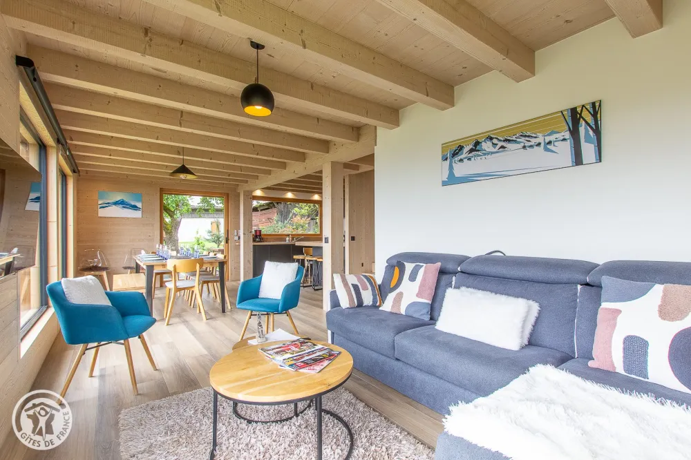 Chalet moderne combloux / megève 10-12 personnes avec vue panoramique sur le mont blanc / sauna