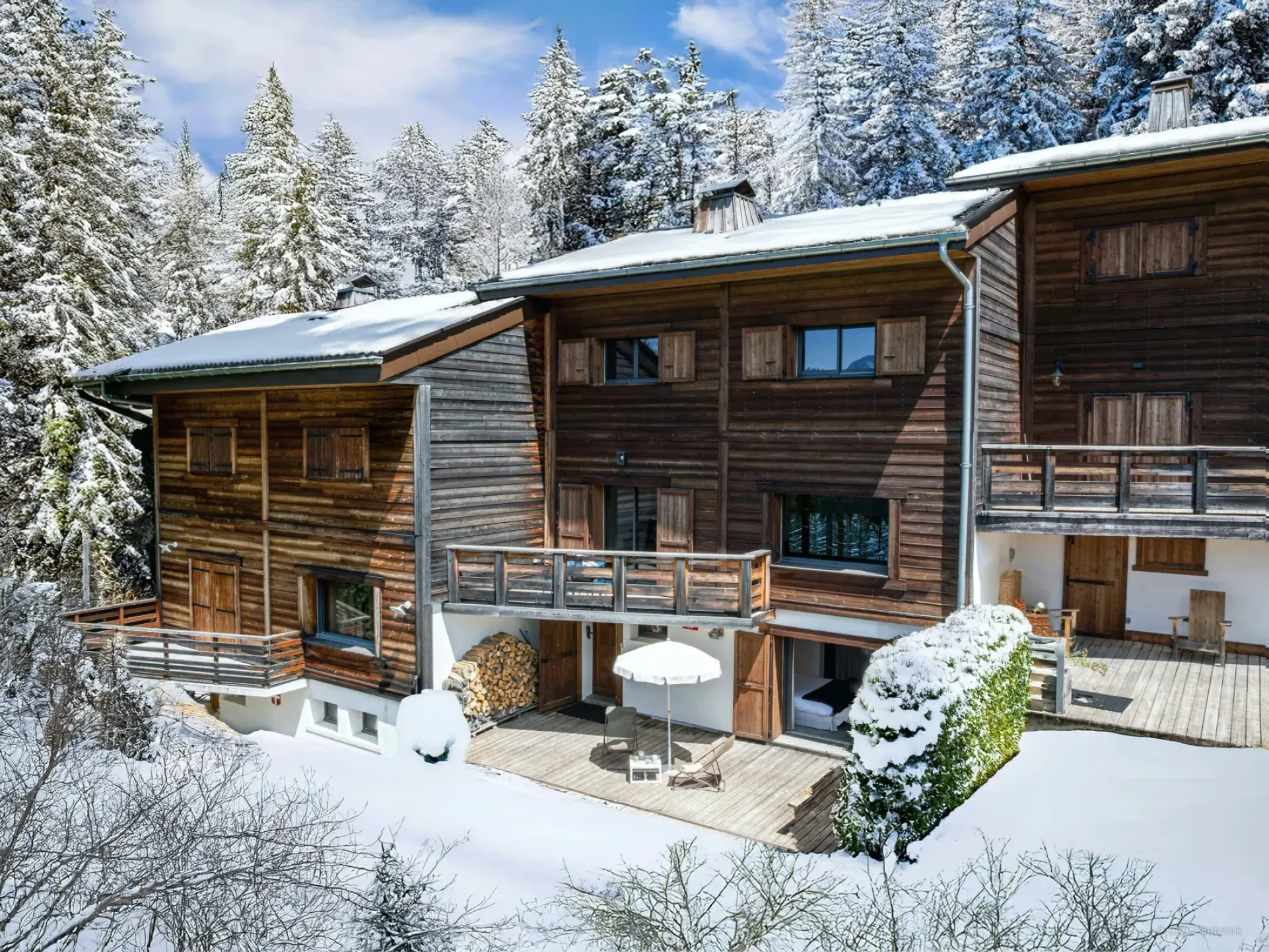 Extérieur hiver - projection visuelle