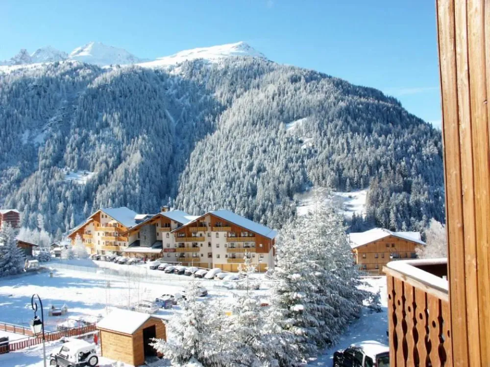 Vue du balcon en hiver