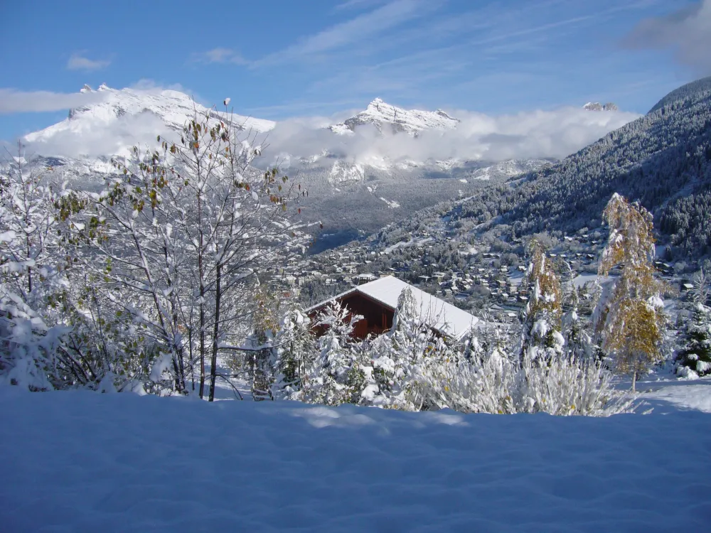 Paysage enneigé sur Saint Gervais