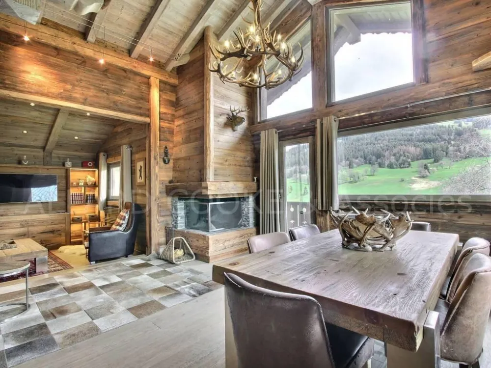 Megeve chalet traditionnel en bois au cœur des montagnes de megève – 8 personnes