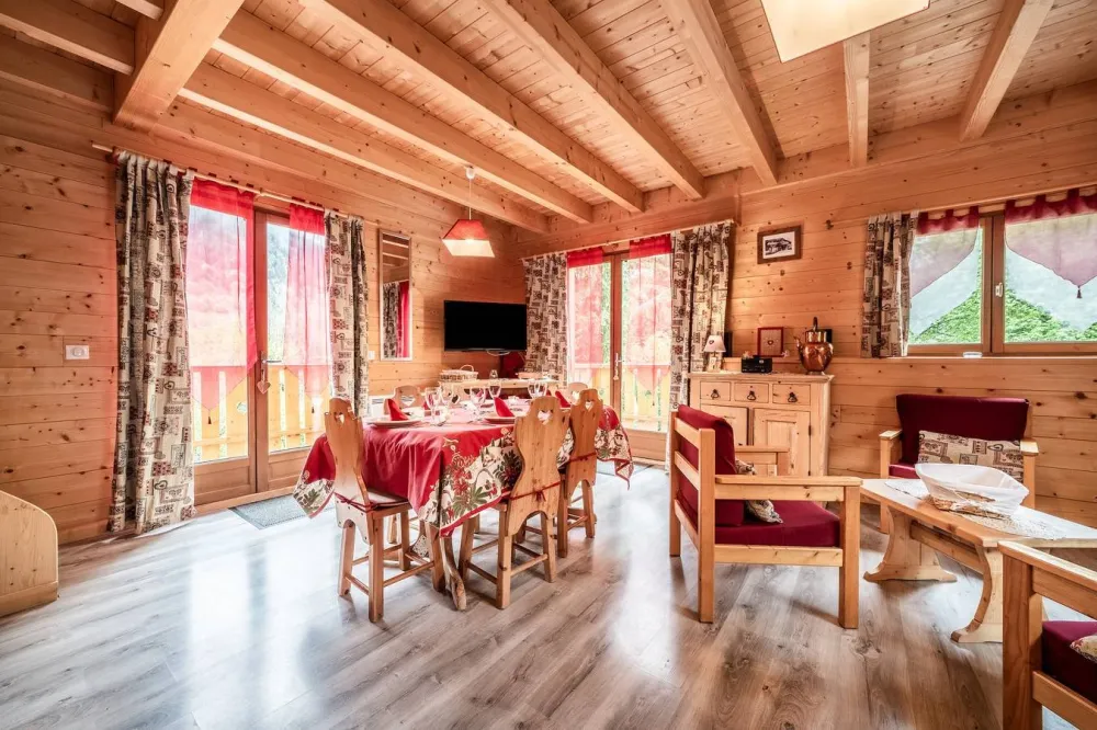SEJOUR DONNANT SUR LE JARDIN CHALET LA DRANSE