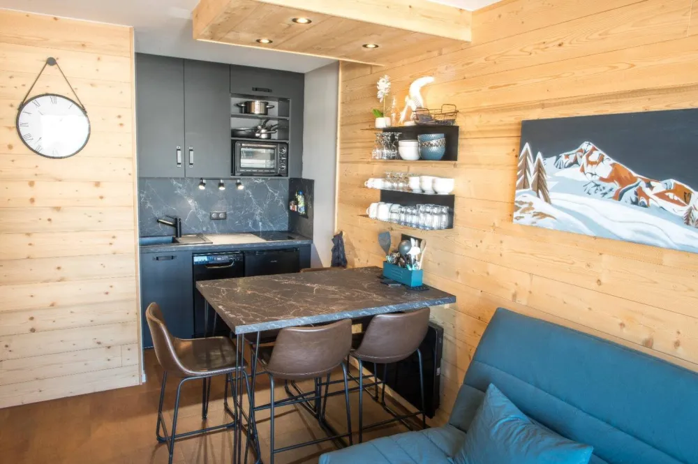 Location appartement f2 28 m2 5 personnes pied des pistes valmeinier 1900