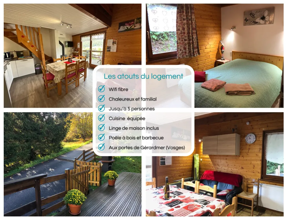 O tremplin - 4/5 pers - cheminée/parking/bbq - xonrupt longemer
