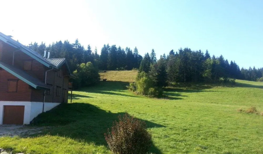 En face du balcon, un chemin de balade, à pied ou à cheval!