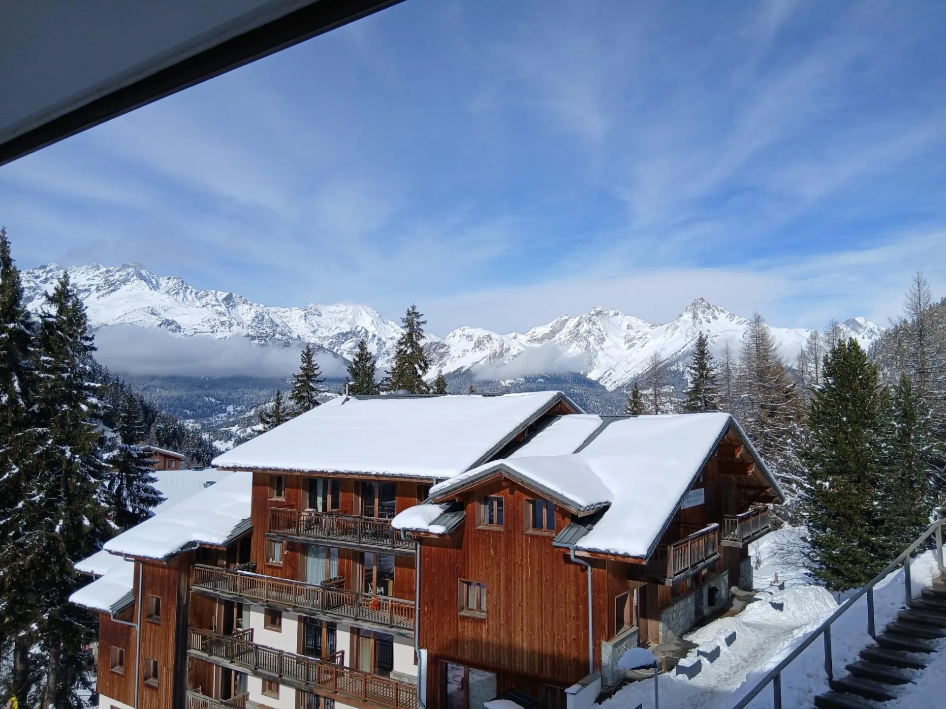 vue hiver depuis le balcon