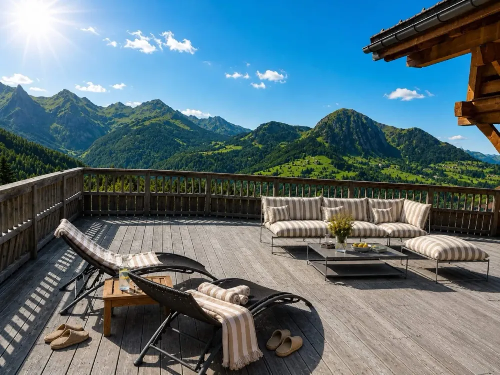 Chalet de luxe framboiseille - piscine - sauna