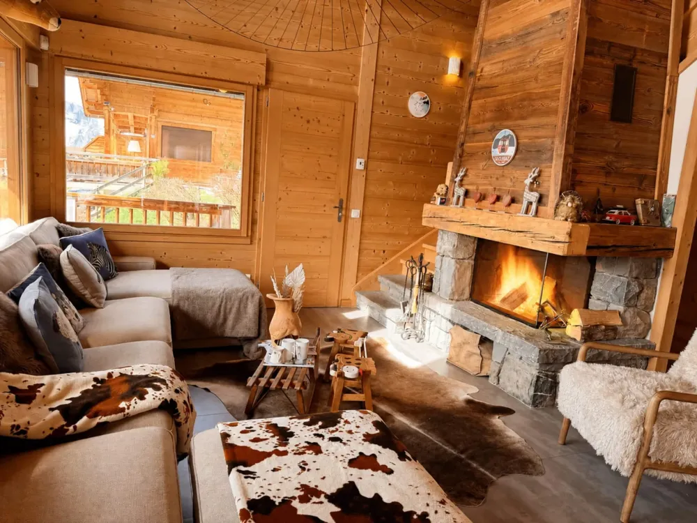 Chalet de luxe framboiseille - piscine - sauna