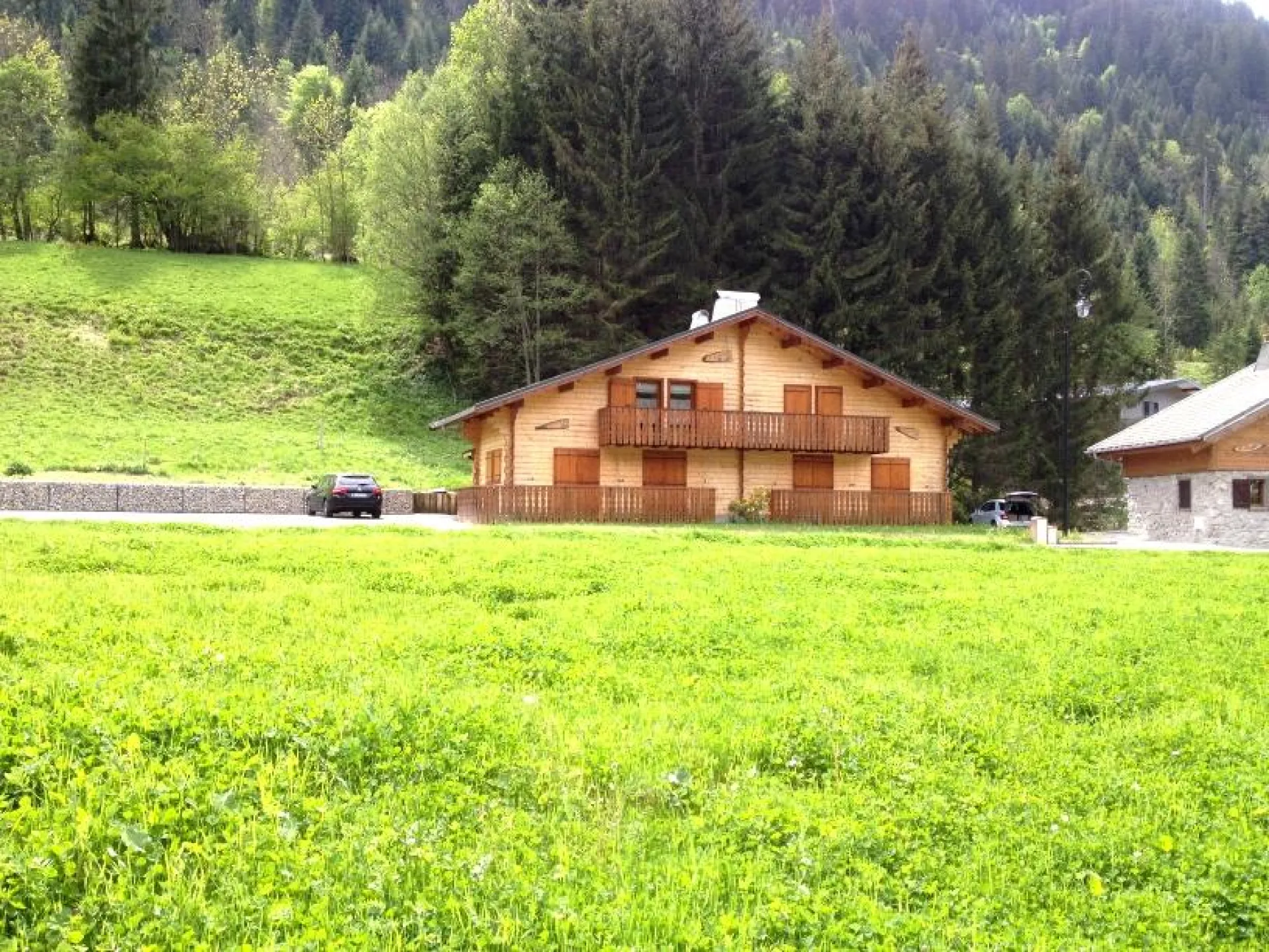 Grand chalet    géranium/liseron