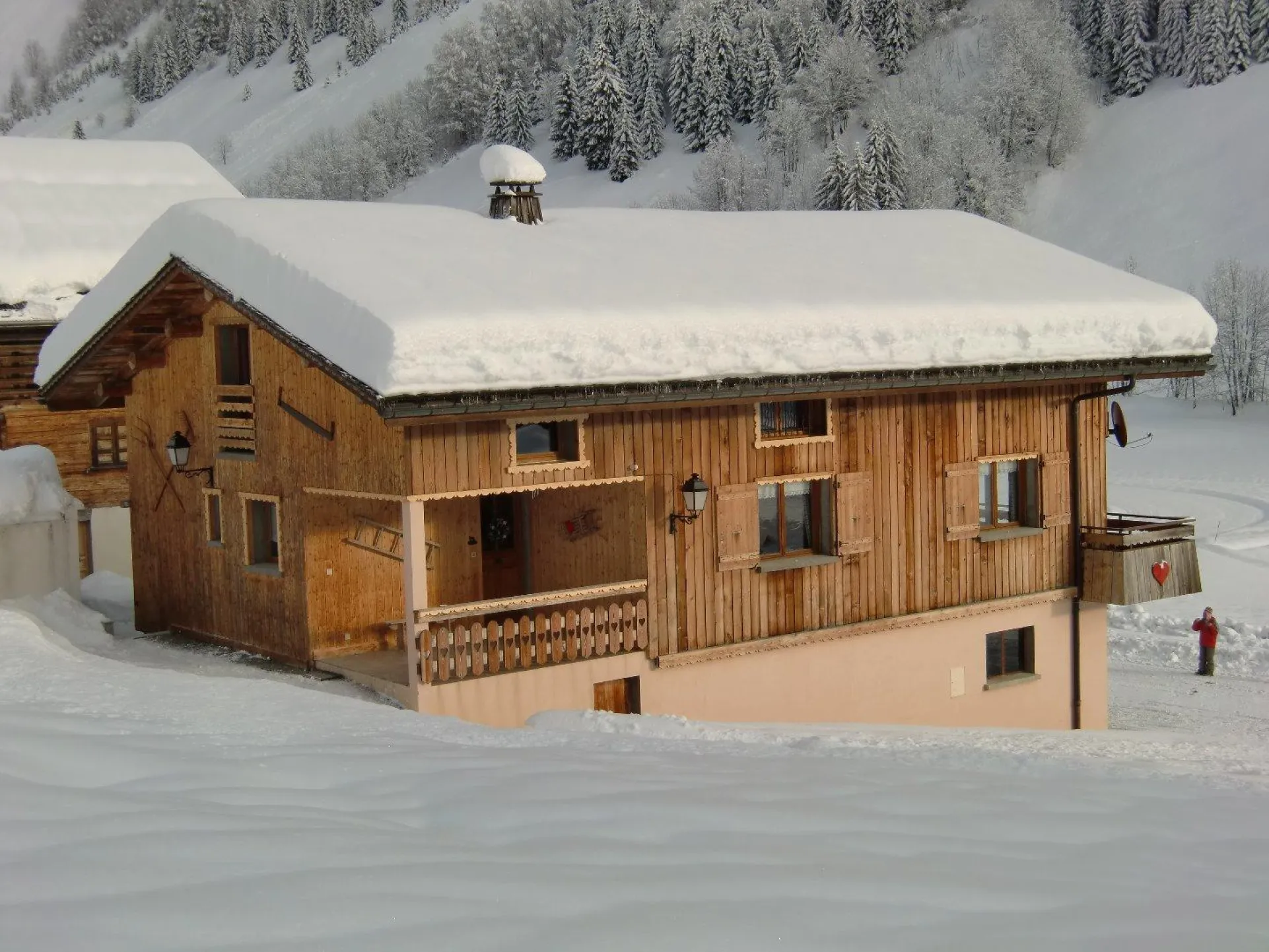 chalet en hiver