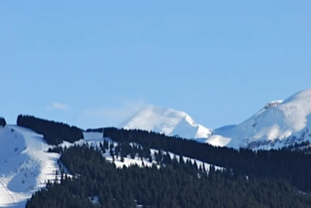 Vue du balcon : MONTBLANC
Domaine skiable: Les Carroz d'Arâches