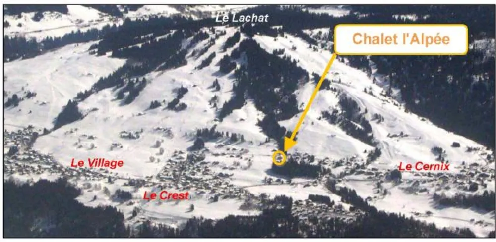Vue aérienne prise depuis le Mont Charvin