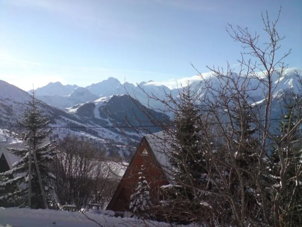 vue de la terrasse du chalet