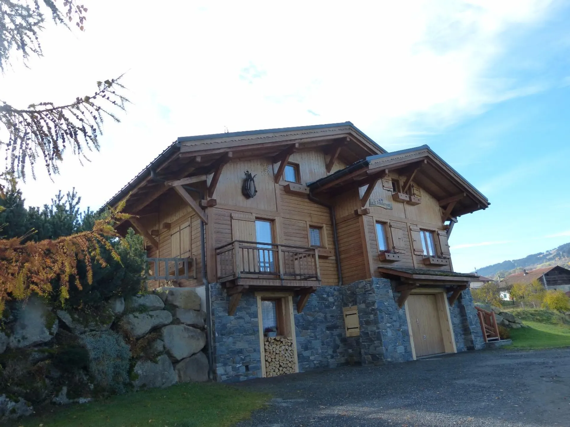 Le chalet à votre arrivée, côté Nord