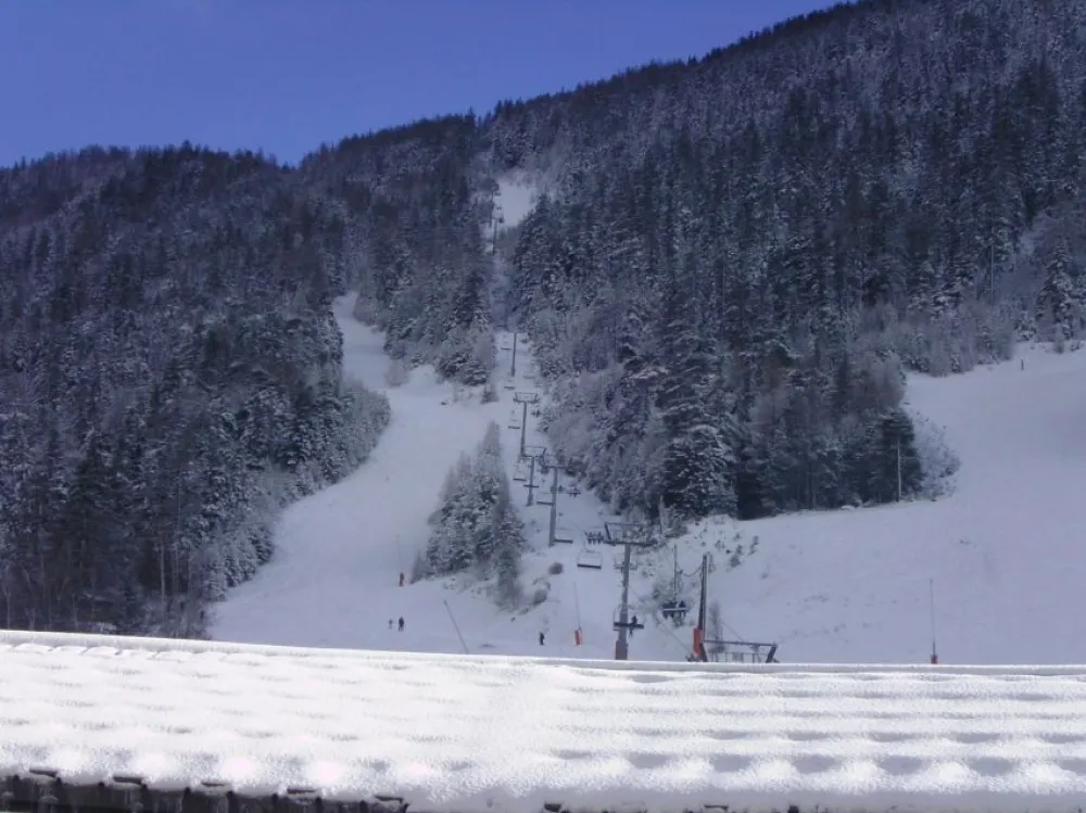 vue du balcon du télésiège 4 places de la repose 