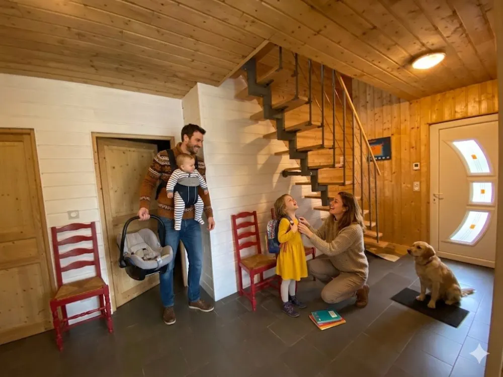 Promo vac toussaint : chalet neuf  spacieux - au calme - sauna - aire/jeux - petanque - belle vue montagne - proche la bresse - gerardmer