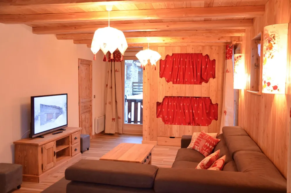 Salon , TV, lecteur DVD, lits-clos
