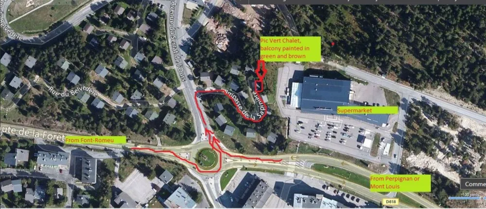 Plan d'accès au chalet